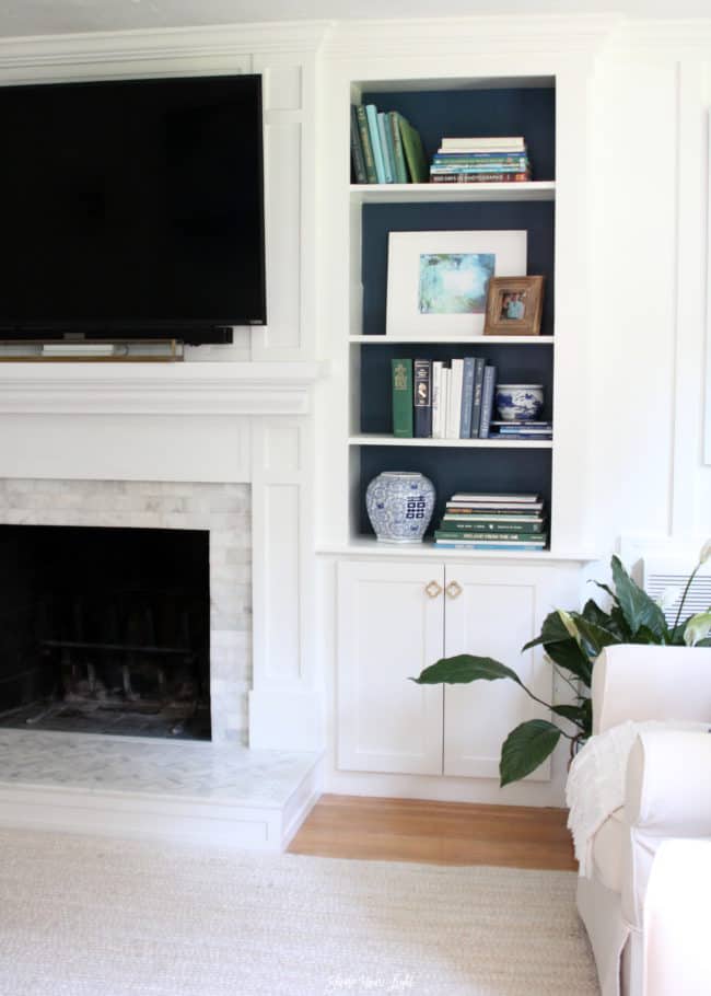 Fireplace Nook Tv Mount Beautiful Fireplace Makeover Start to Finish Shine Your Light