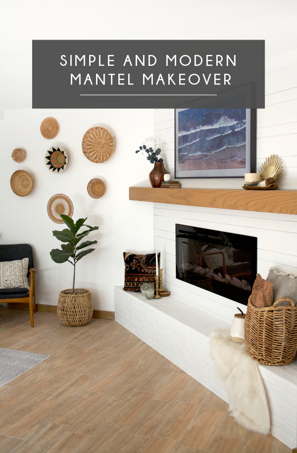 Fireplace Nook Tv Mount Elegant Simple and Modern Mantel Makeover