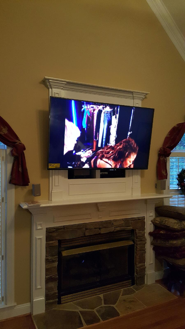 Mounting Flat Screen TV Covering Old Fireplace Niche 7f572c89f60e4ddc211e bf136e0