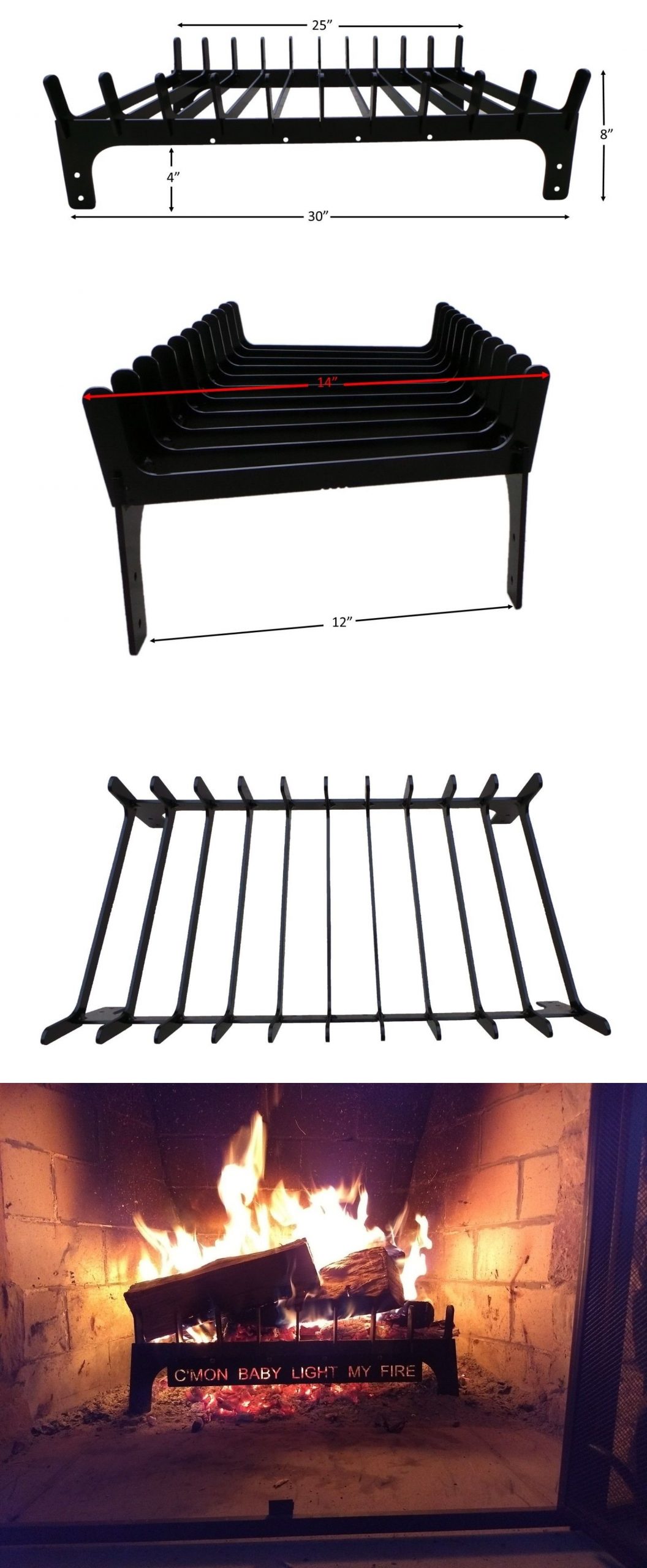 Andirons Grates and Firedogs Fireplace Log Cradle 0e254cd e643d070ca0bd5aca5b