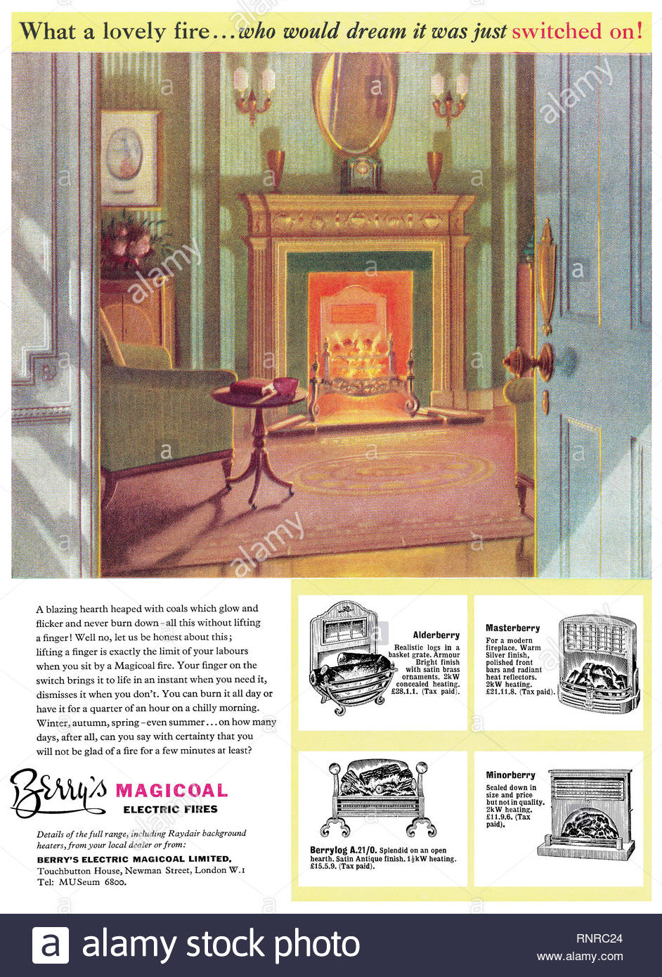 Fireplace Reflectors Inspirational 1956 British Advertisement for Berry S Magicoal Electric