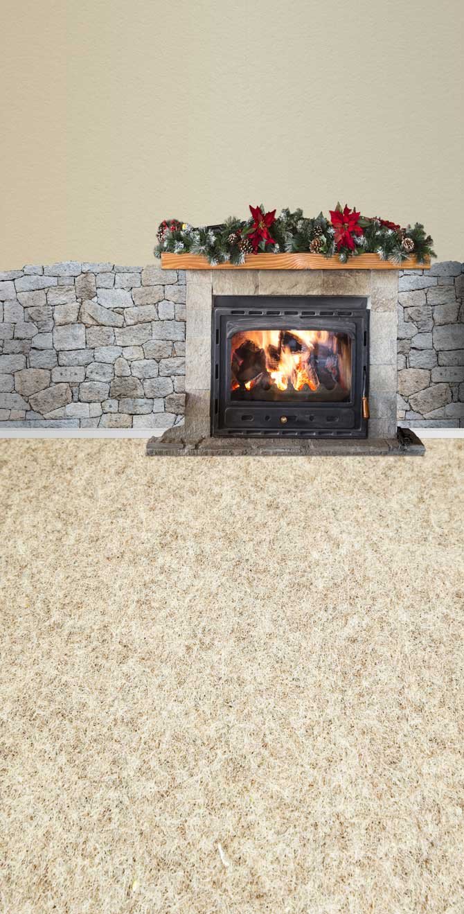 Fireplace Reflectors New Stone Fireplace Christmas Pine Decoration Backdrop 4659