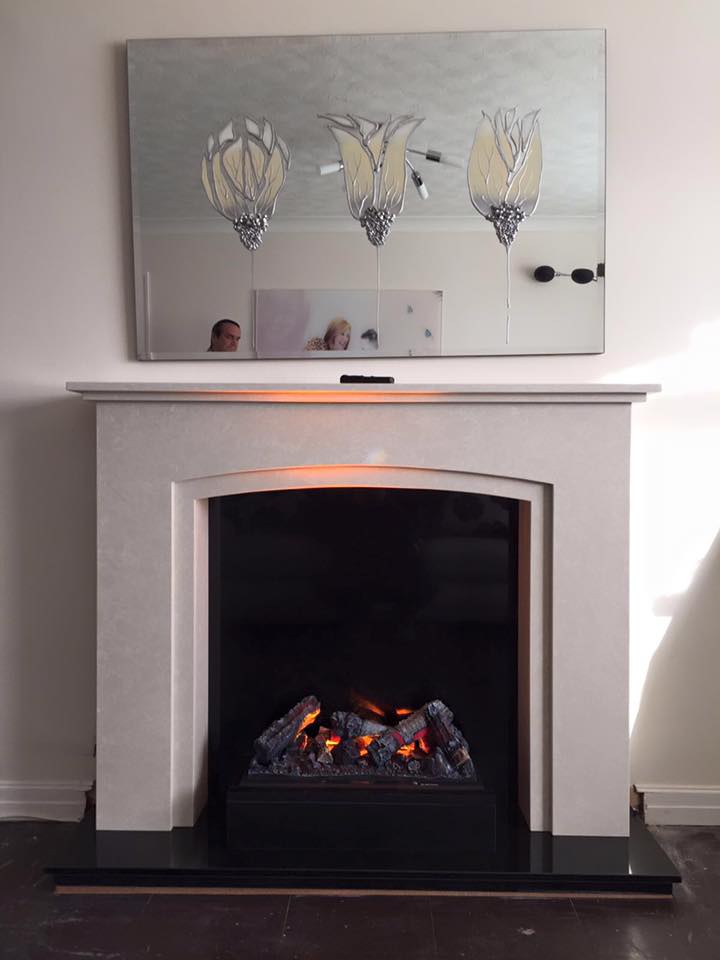 Fireplace Tray Unique Bespoke Cwmbran with Optimist 600 Cassette Electric Tray