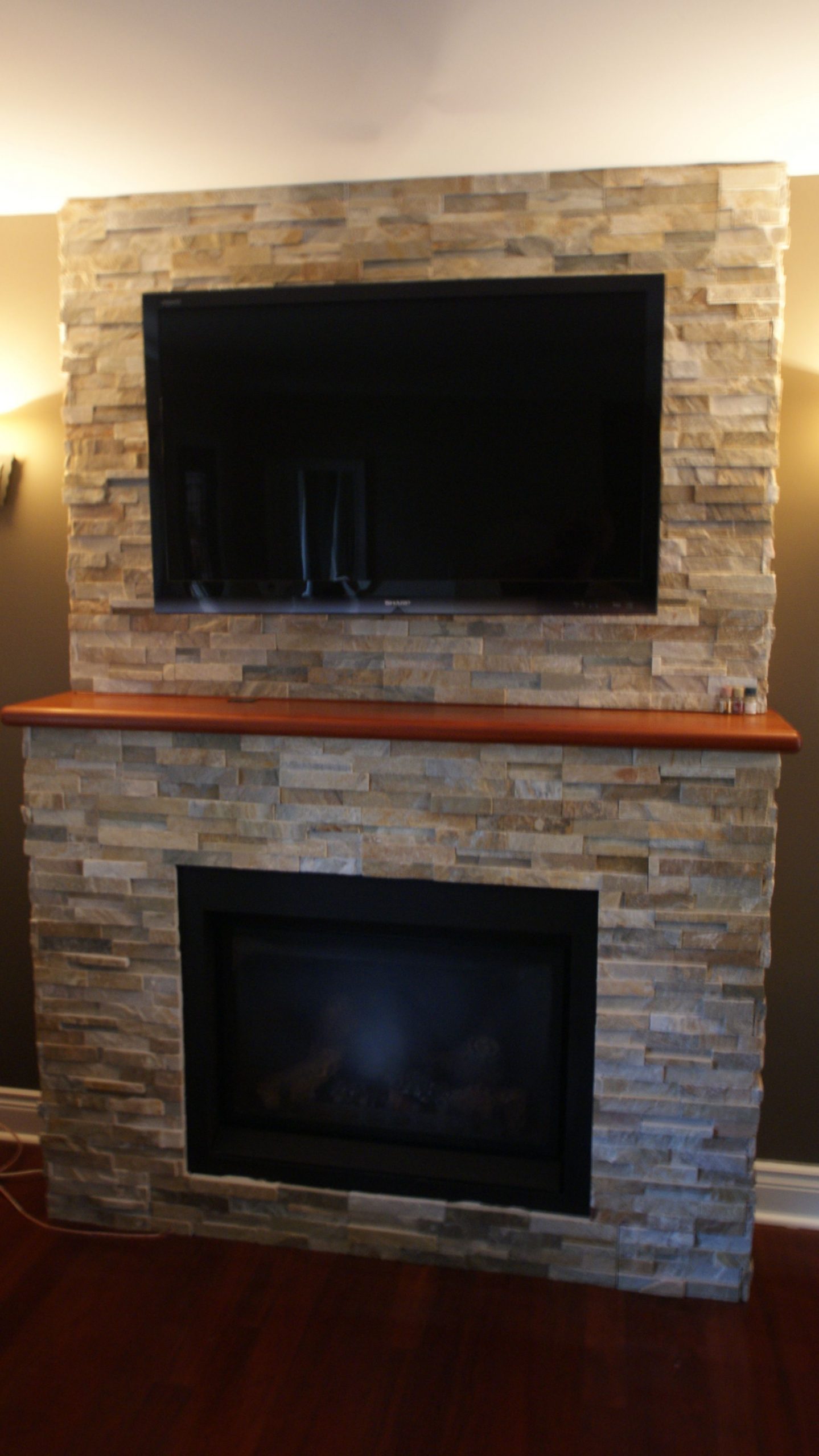 Gas Fireplace Rock Best Of Natural Stone Fireplace Tv Mounted Over Fieplace Gas