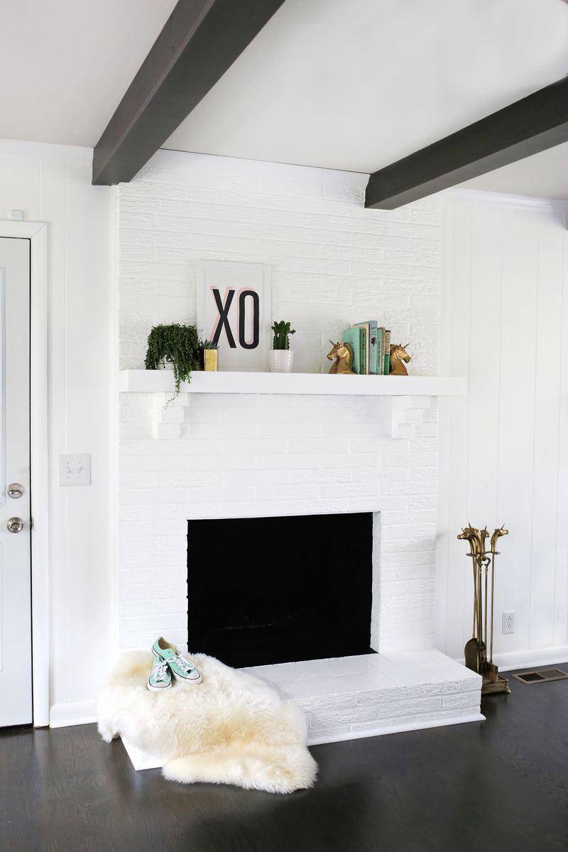 Gas Fireplace Rock Lovely How to Paint Brick and Stone A Beautiful Mess
