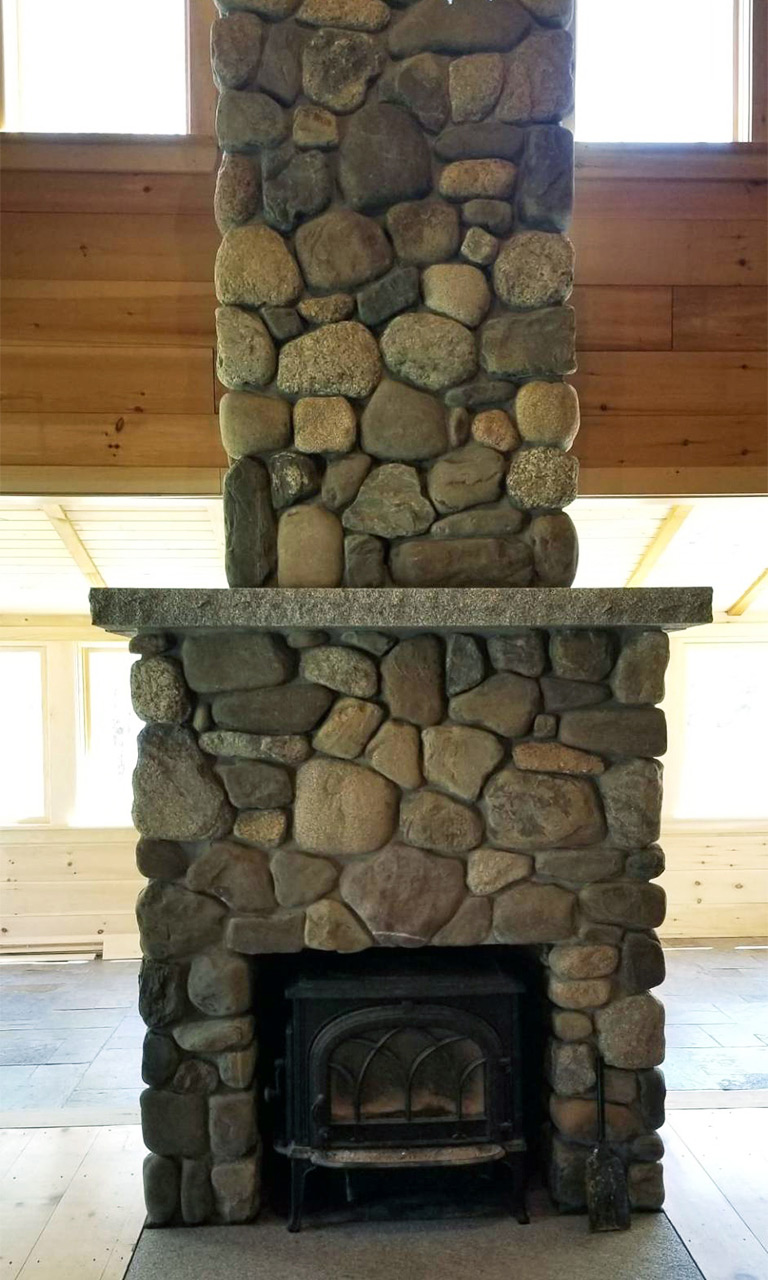 Gas Fireplace Rock Luxury Dennis J King Masonry Inc Maine Masonry Contractor