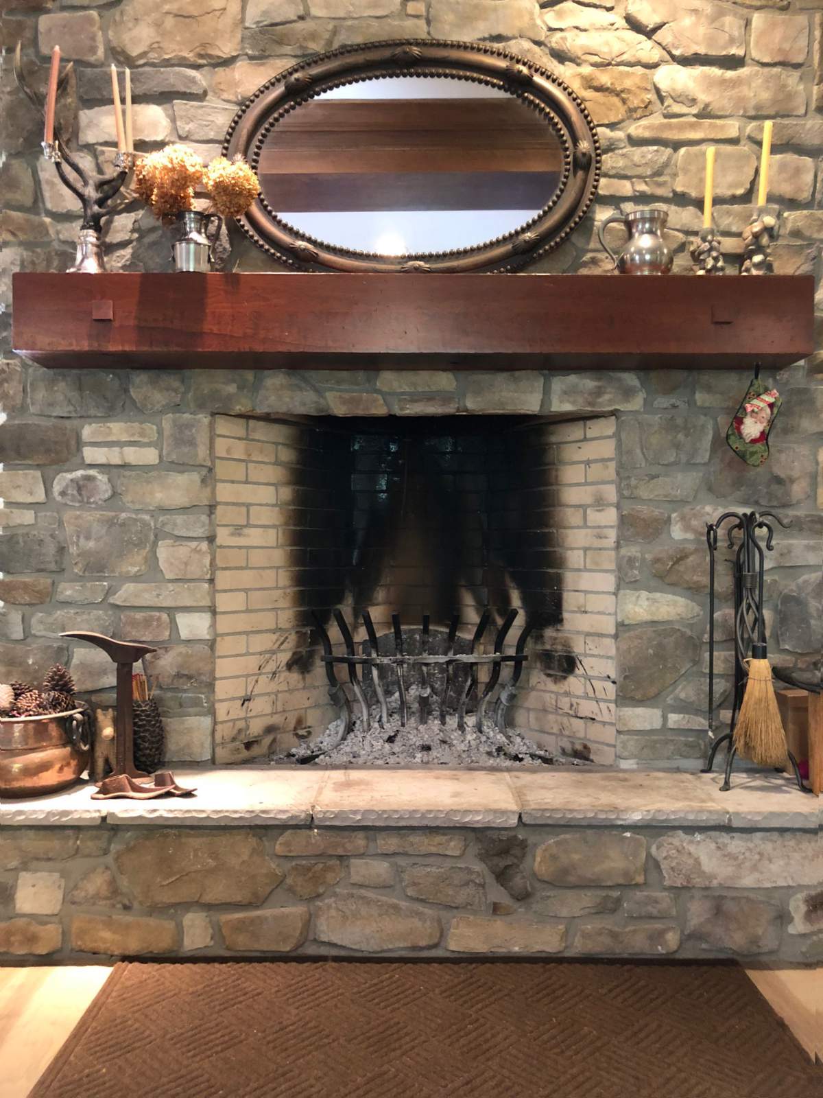 Gas Fireplace Rock New Fireplace Glass Doors Project