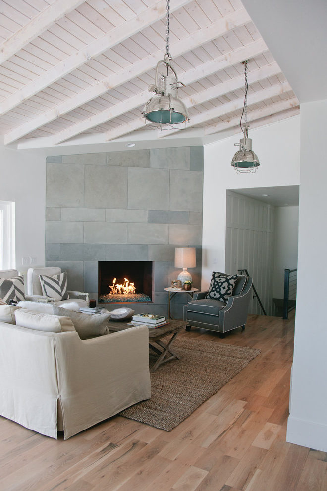 Gas Fireplace Rock Unique Magnificent Salt Lake City Gray Tile Room Transitional