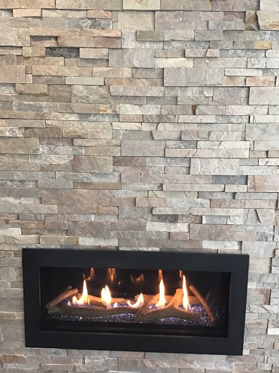 Gas Fireplace Rock Unique Silver Grey Sierra Xlx Stacked Stone Fireplace