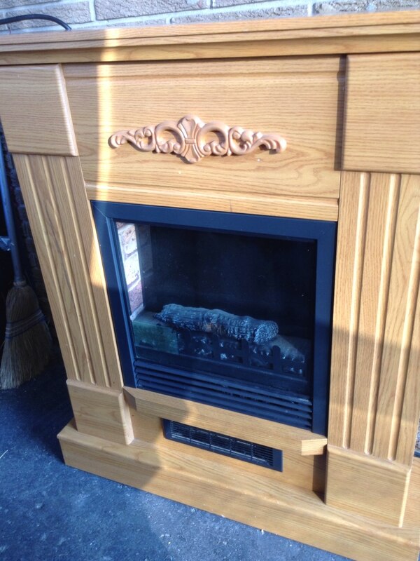 Hamilton Fireplace Awesome Brukt Brown Wooden Framed Electric Fireplace Til Salgs I