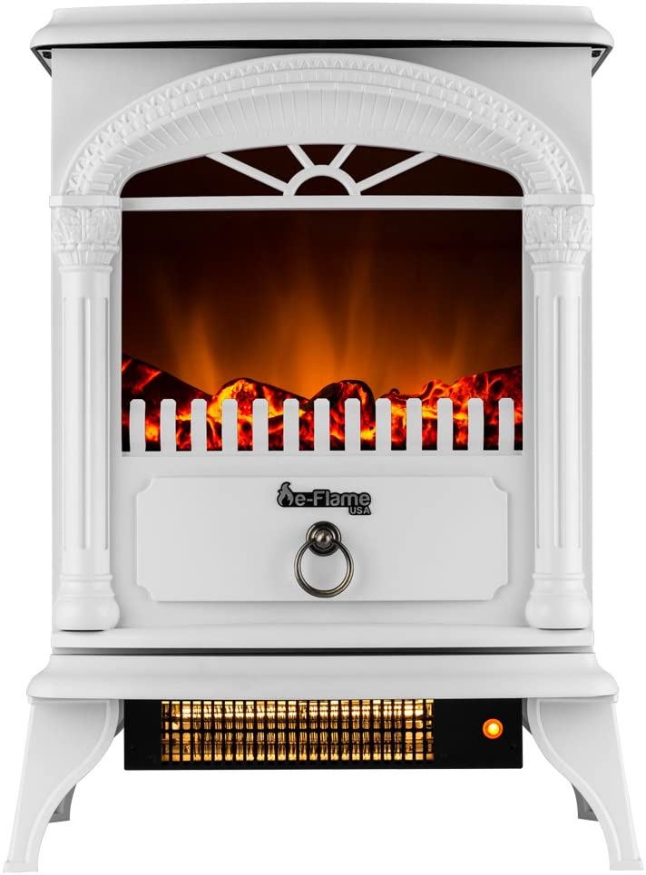 e Flame USA Hamilton Free Standing Electric Fireplace White B00KCTDO16