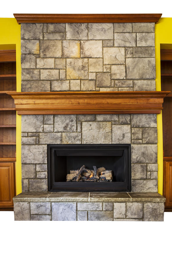 In Wall Gas Fireplace Lovely Gas Insert Fireplace with Accent Walls and Shelves Stock