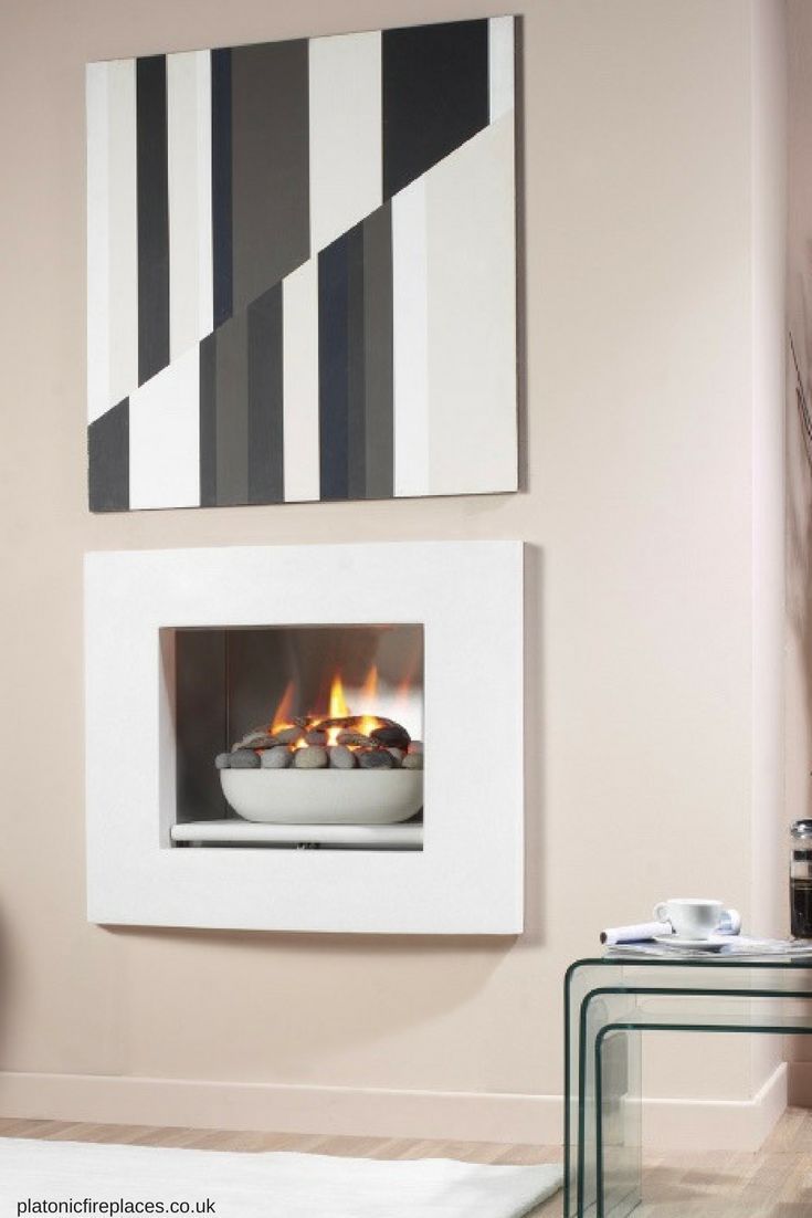 Hole in the wall gas fire featuring a stone bowl limestone 879c3cf970ce4accd7445ae583aacec5