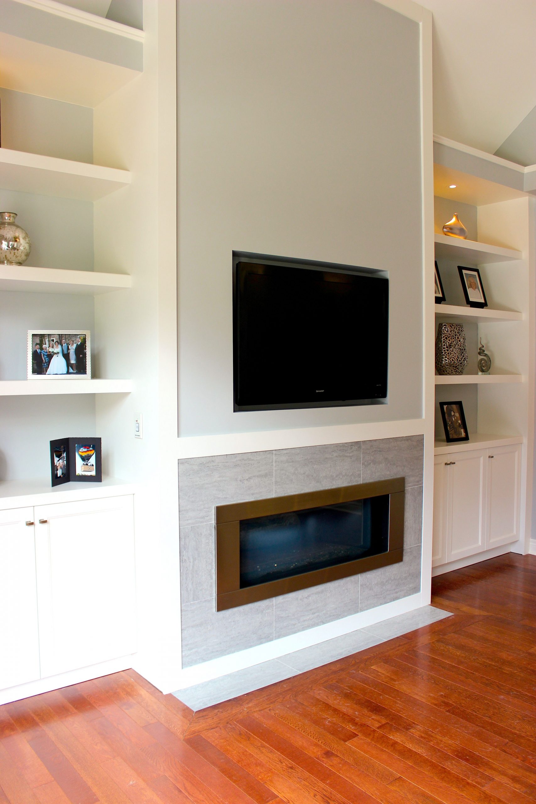 In Wall Gas Fireplace New White Living Room Wall Unit with Built In Television and Gas