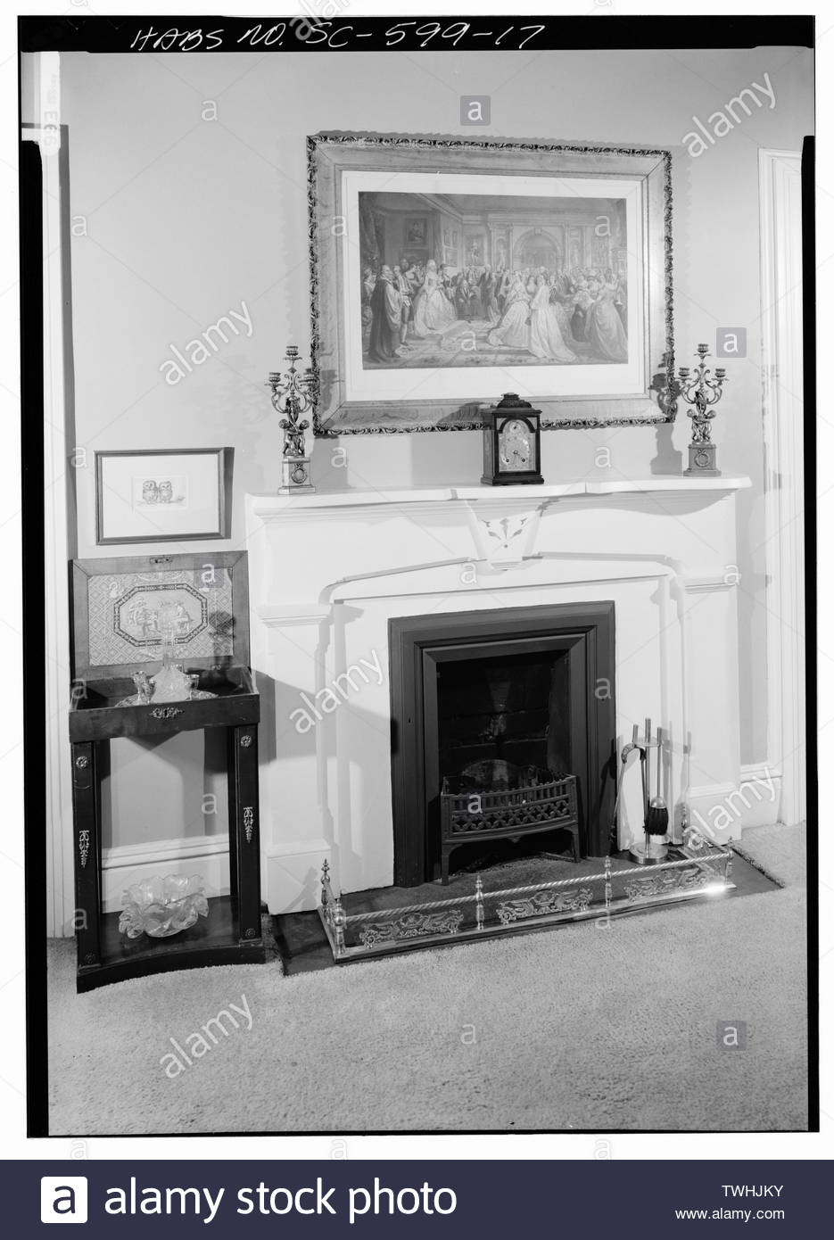 SECOND FLOOR NORTHWEST ROOM EAST WALL FIREPLACE MANTEL second floor northwest room east wall fireplace mantel lanneau norwood house 417 belmont avenue greenville greenville sc lanneau ch norwood john w image