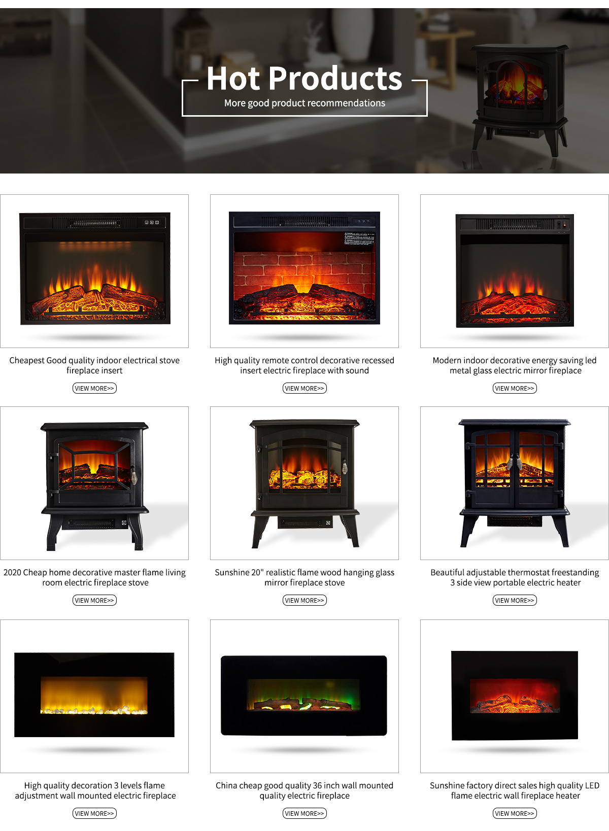 Portable Indoor Fireplace Unique Zhongshan Sunshine Electrical Appliance Tech Co Ltd