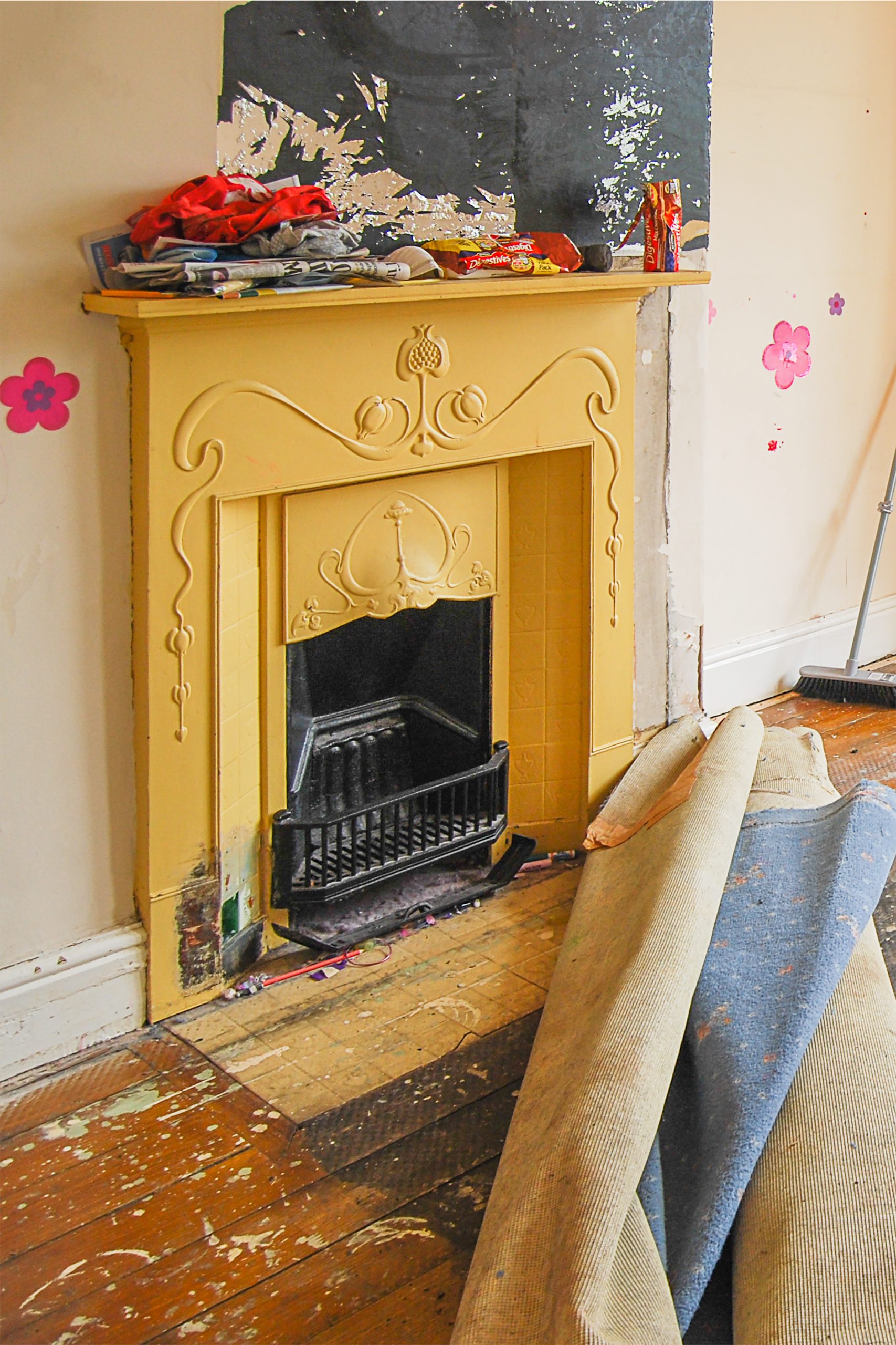 How To Restore A Cast Iron Fireplace Edwardian Fireplace Restoration Before scaled