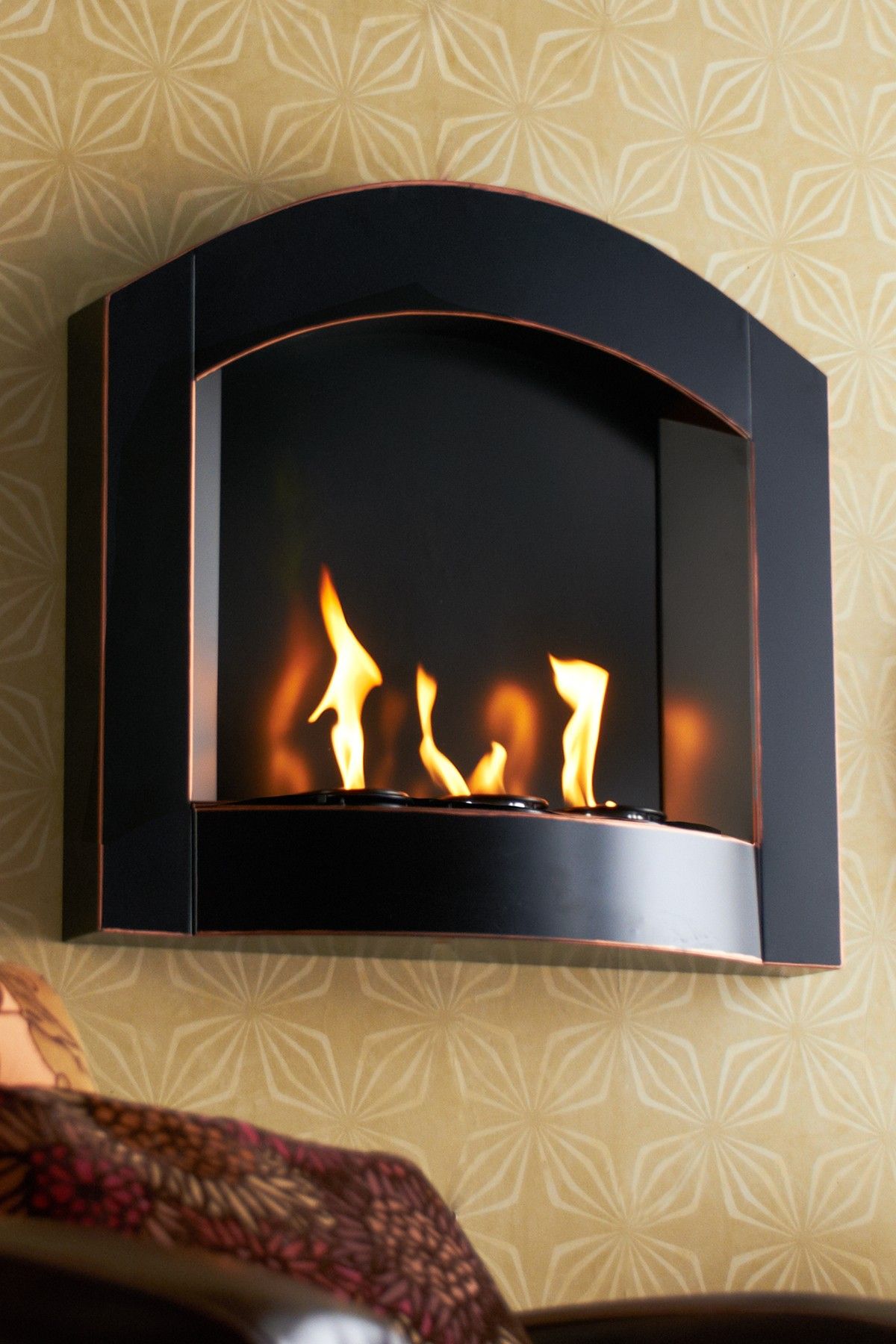 Wall Mounted Black Arch Fireplace b431aff0eafc079ae1bd760e6