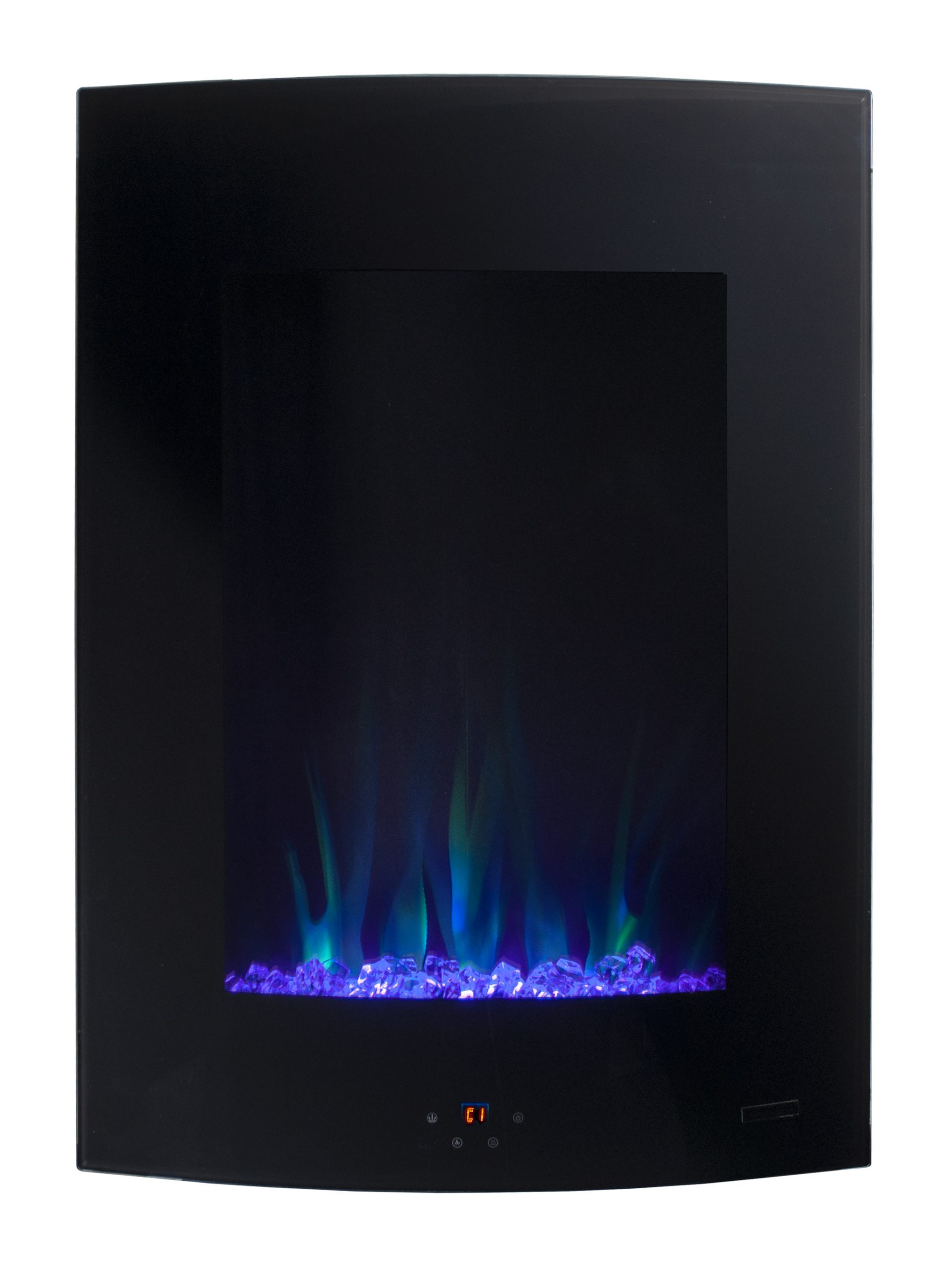 paramount cambridge wall mount 268 in x 1945 in black electric fireplace