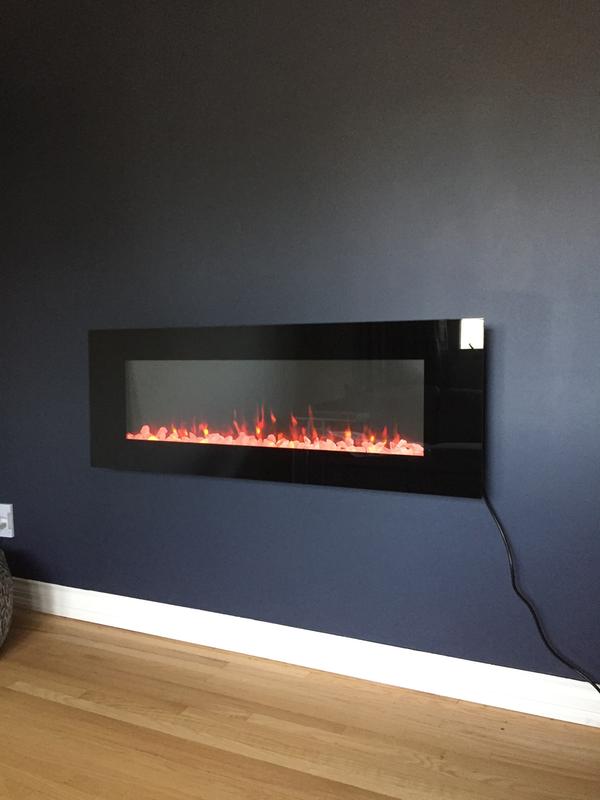 Wall Mount Fireplace Lowes Unique Real Flame Dinatale Wall Mounted Electric Fireplace 17 8" X 50" Black