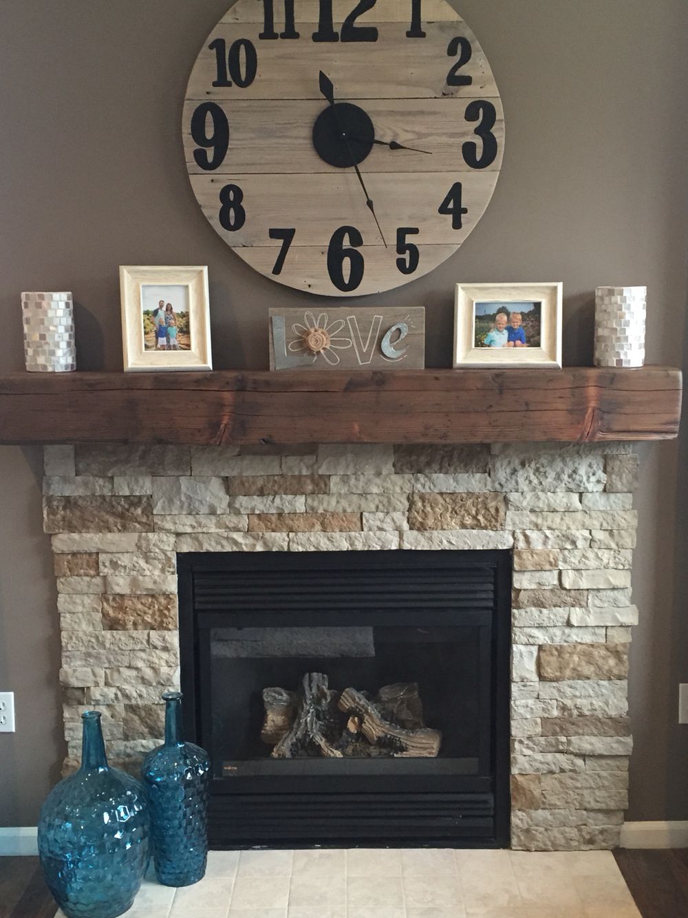 Wood Burning Fireplace Inserts Lowes Lovely Lowe S Air Stone and Barn Beam Mantle