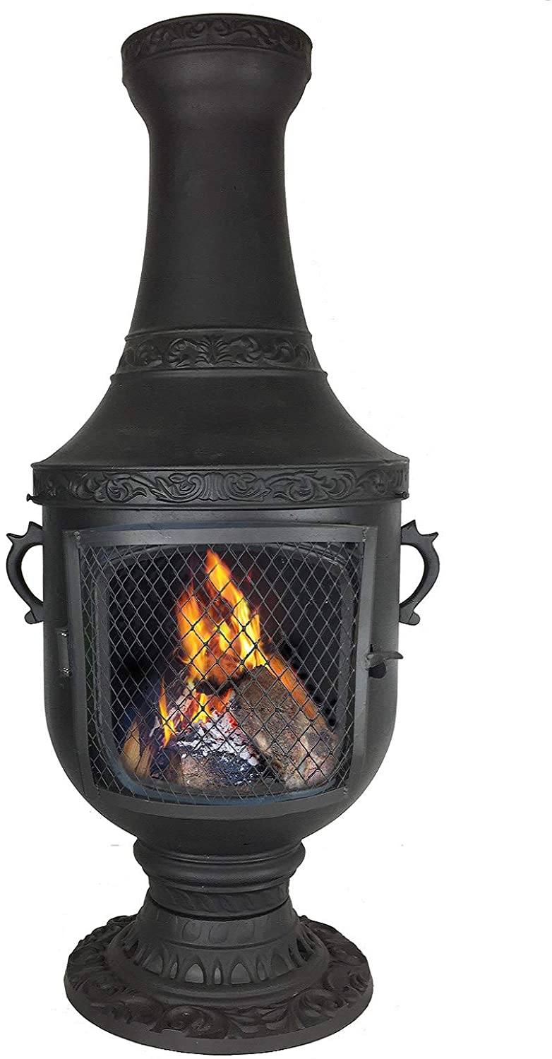 The Blue Rooster Venetian Grill Wood Burning Chiminea Charcoal Color B000PUJ85I