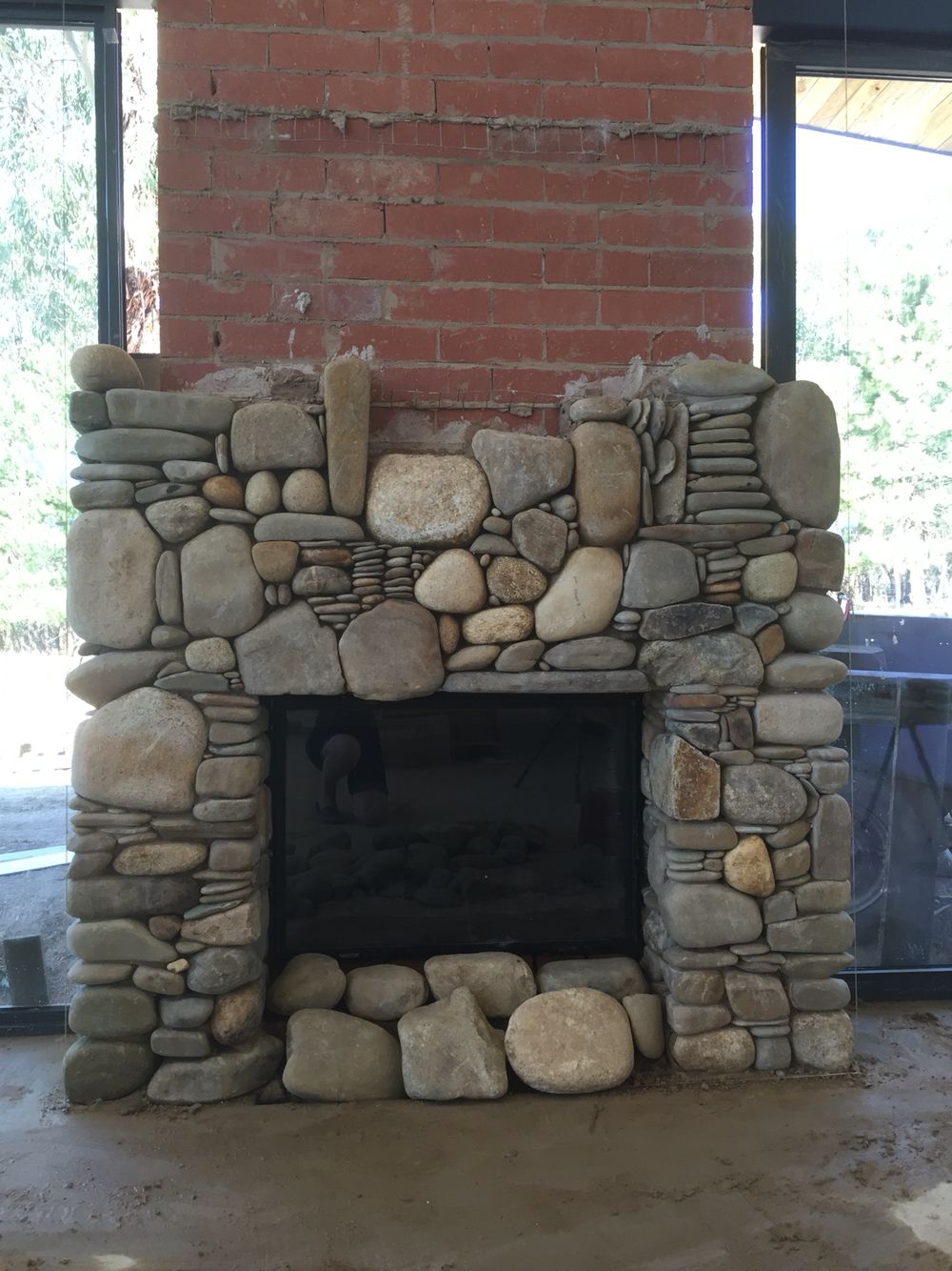 Woodland Hills Fireplace Unique Fireplace In Progress Stonemason Ian Hills Mudgegonga Vic