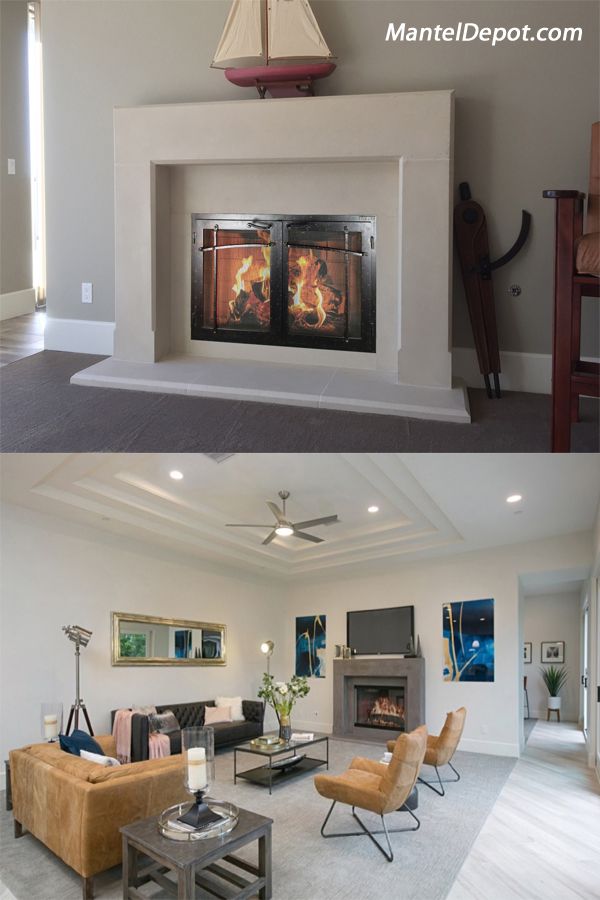 This modern modern fireplace mantel and fireplace doors will d be0e bf efc