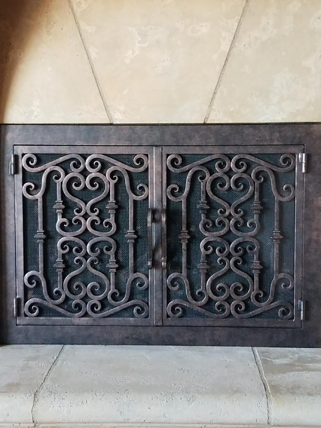 Wrought Iron Fireplace Door Lovely Fireplace Doors Fireplace Mantel Fireplace Remodel Rustic