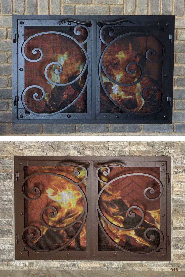 Wrought Iron Fireplace Door New Hand Crafted Fireplace Door Fd018 From Mantel Depot Custom