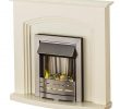 Yankee Fireplace Inspirational Truro Electric Fireplace Suite with Brushed Steel Inset Fire