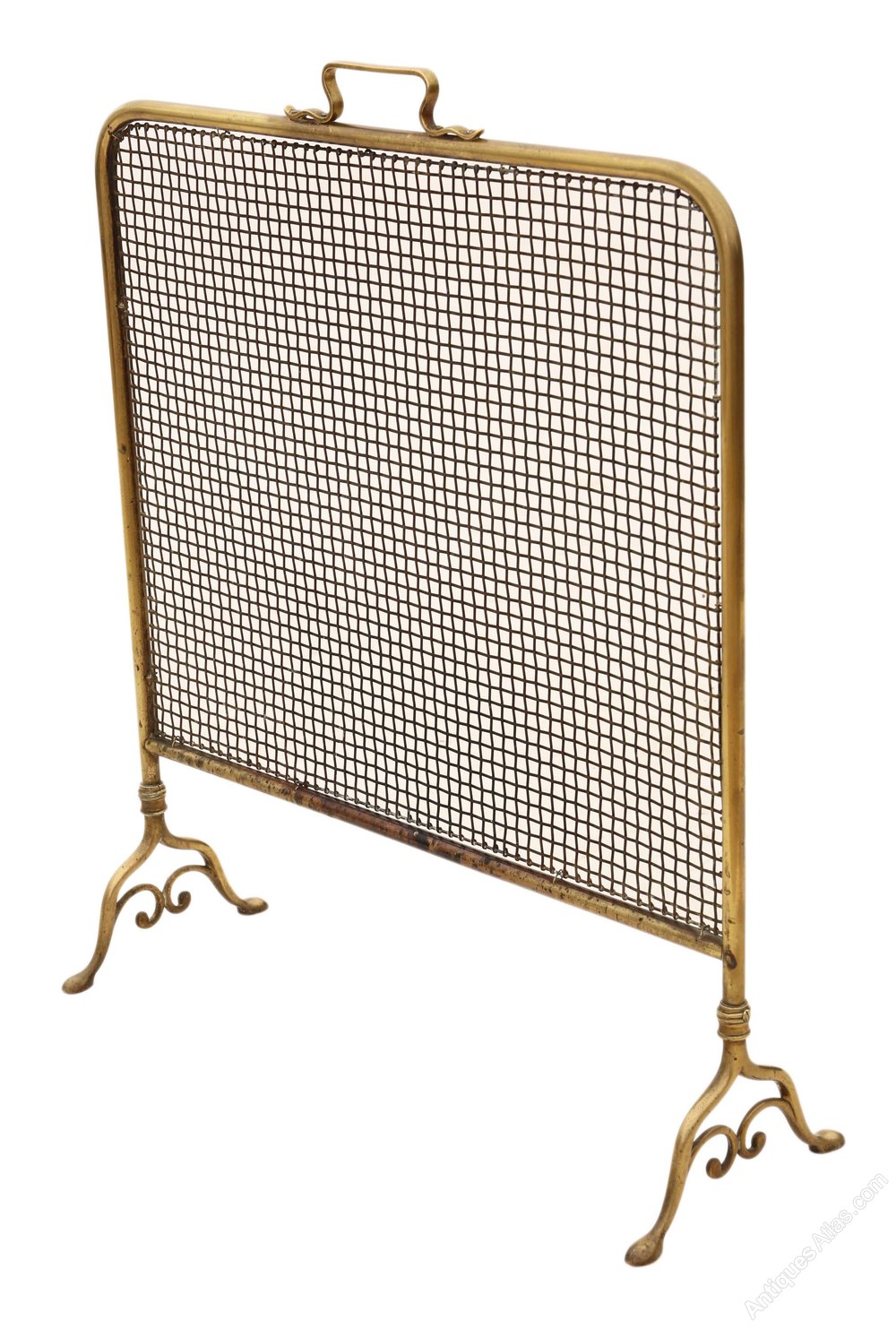 Antiqued Brass Fireplace Screen Awesome Victorian Brass Fire Screen