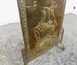 Antiqued Brass Fireplace Screen Awesome Vintage 1950 S Small Brass Fire Guard Fireplace Sailing Ship Design Accessories