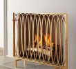 Antiqued Brass Fireplace Screen Best Of Details About Modern Geometric Oval Loops Fireplace Fire