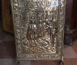 Antiqued Brass Fireplace Screen Lovely Antique Handcrafted English Victorian Brass Fireplace Screen