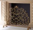 Antiqued Brass Fireplace Screen Lovely Gold Fireplace Screen