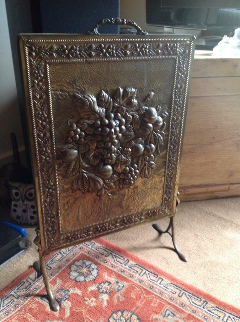 Antiqued Brass Fireplace Screen New Antique Brass Fire Screen In Old Kilpatrick Glasgow