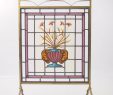 Antiqued Brass Fireplace Screen New Antiques atlas Edwardian Stained Glass Fire Screen