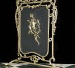 Antiqued Brass Fireplace Screen New Firegrates Rococo Firescreens