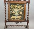 Antiqued Brass Fireplace Screen Unique Antique Victorian Embroidery Fireplace Screen 1849