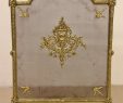 Antiqued Brass Fireplace Screen Unique ornate Brass Firescreen C 1900 La 620 La