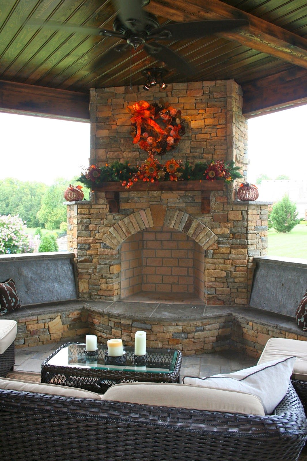 Fireplace Benches Fresh Stone Fireplace and Bench Seating