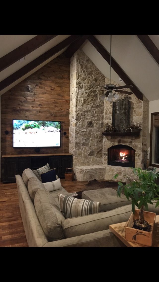 Fireplace Benches Inspirational Gorgeous Stained Shiplap Plimenting A Stone Corner