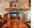 Fireplace Benches Inspirational Restaurant Bar Fireplace with Wooden Benches Stock Image