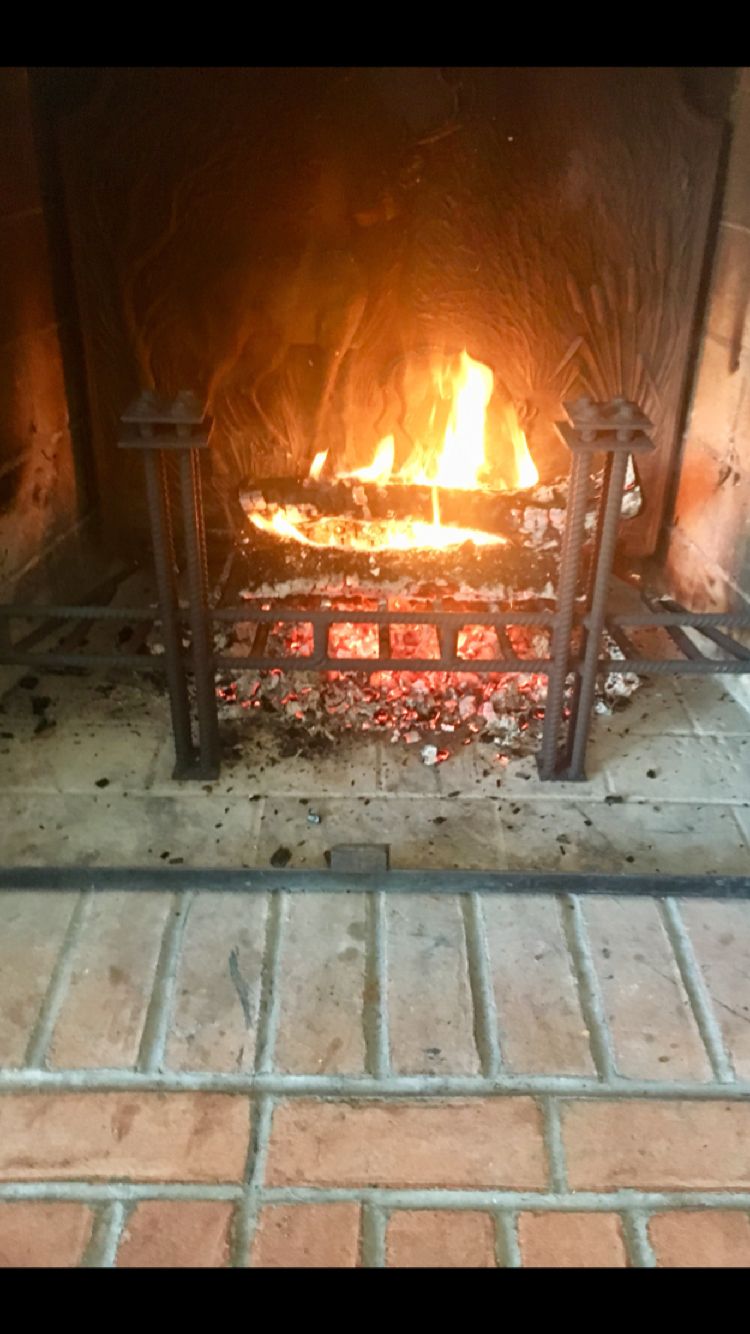 Fireplace grate made from 1 2” rebar fits the angle of the b3b20a0a02b4f41e3ad6a6a57c f