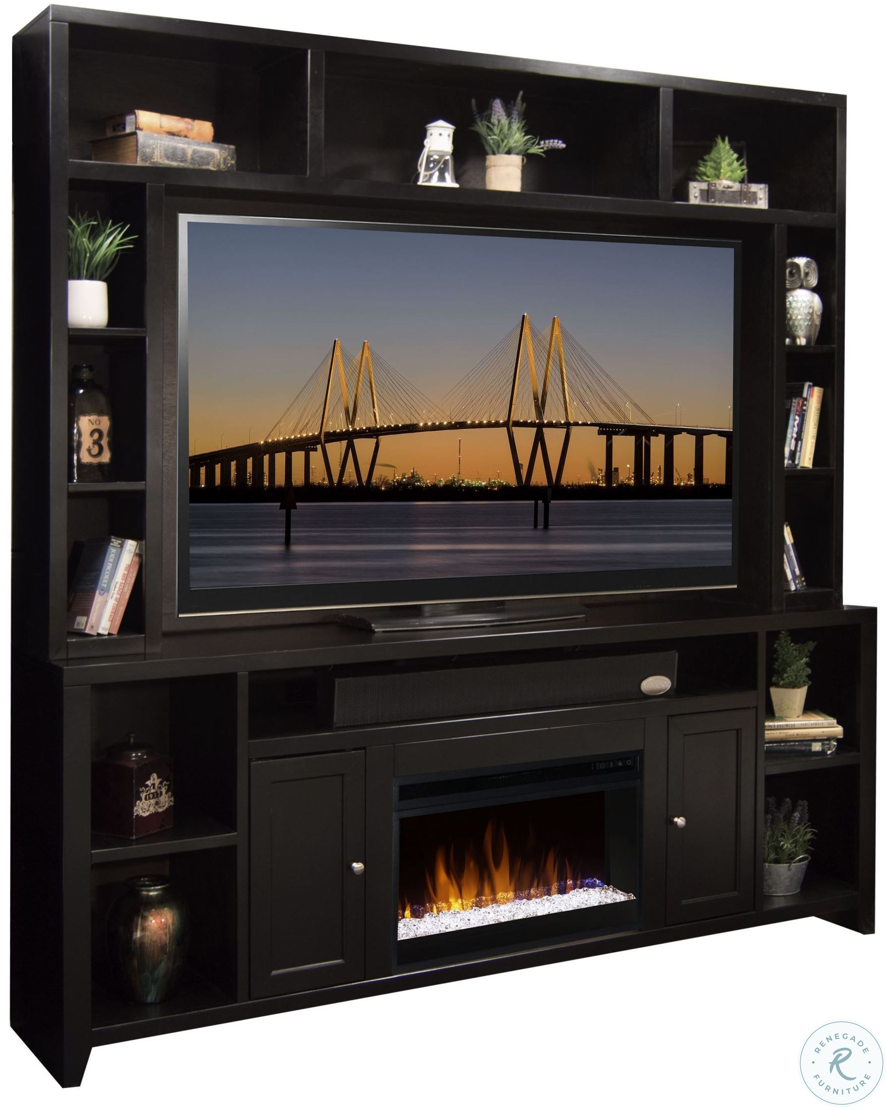 Fireplace Wall Unit Lovely townser Grayish Brown Entertainment Wall Unit with Electric