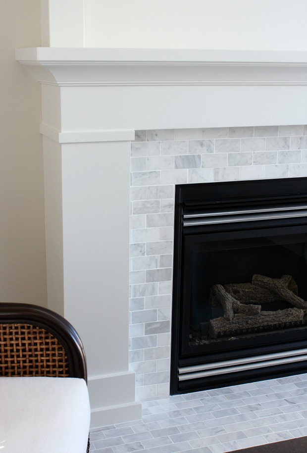 Shaker Fireplace Elegant White & Marble Fireplace the Makeover Details Satori