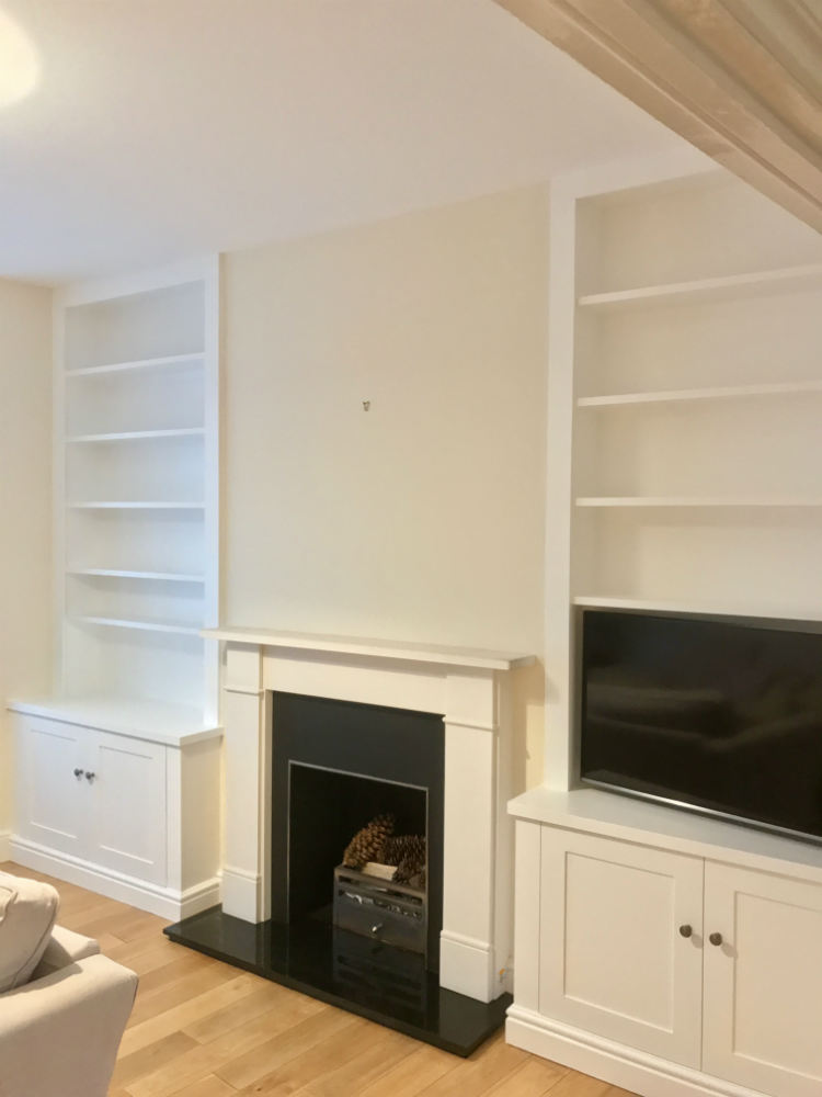 Contemporary Shaker Style Alcove Units in Twickenham