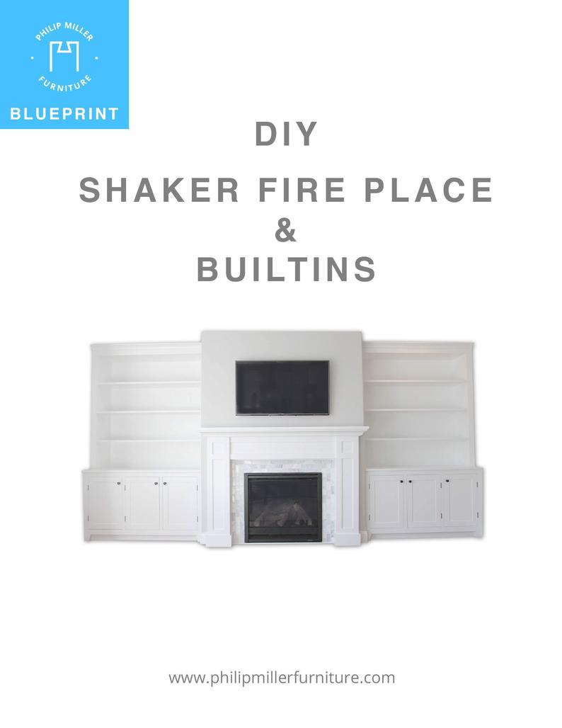 Shaker Fireplace Lovely Build Buleprints for A Shaker Style Fireplace Cabinets and Bookshelves