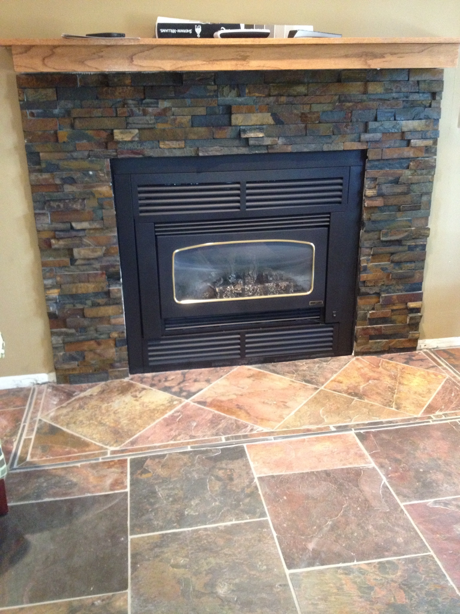 Slate Tiles for Fireplace Awesome Interior Stone and Tile